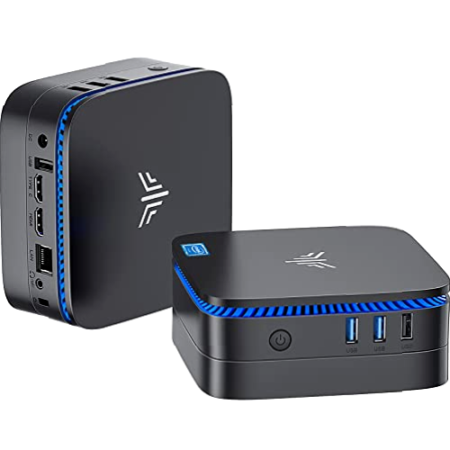 NiPoGi AK1 Pro Mini PC 16GB DDR4 512GB ROM, Intel Celeron N5105 Mini Ordenadors de Sobremesa,Mini Ordenador con 2xHDMI,4K,Dual WiFi,BT4.2,RJ45-LAN|Business Mini Computadora