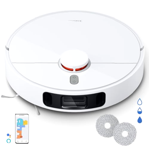 Xiaomi Robot Vacuum S10+ - Robot Aspirador y fregasuelos con Sistema Inteligente de navegación láser (LDS), succión de 4000 Pa, fregado Giratorio, Blanco (Versión ES + 3 años de garantía)