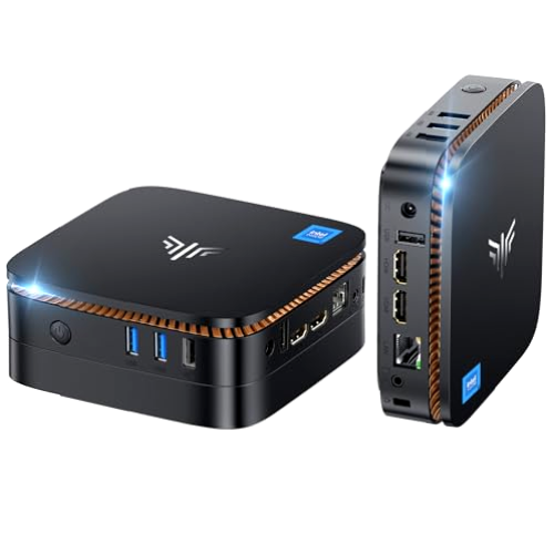 NiPoGi AK1 Plus Mini PC Intel 12TH Alder Lake-N95 (hasta 3.4GHz,15W),16GB DDR4/1TB M.2 NVMe SSD,Mini Ordenadores de Sobremesa, 2xHDMI,4K@60HZ,BT4.2,RJ45-LAN,Mini Computadora para Negocios/Escuela