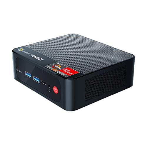 Beelink SER5 Mini PC, Mini Ordenador con AMD Ryzen 5 5560U (6C/12T hasta 4.0Ghz), 16G DDR4+500GB NVMe M.2 2280 SSD, 1000Mbps, WiFi 6, BT 5.2, DP, HDMI, Type-C