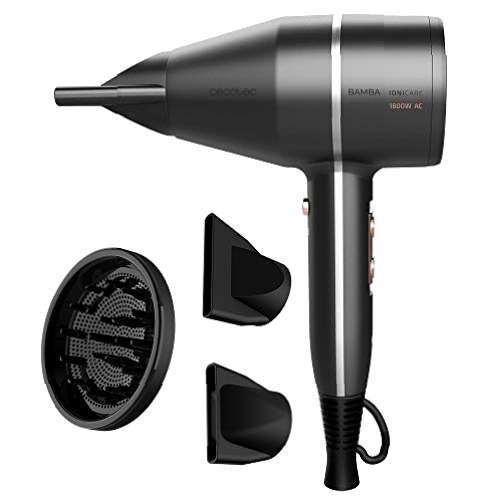 Cecotec 04210 - Secador de pelo bamba ionicare 5500 powerstyle, 1800 w, tecnología haircare, color negro