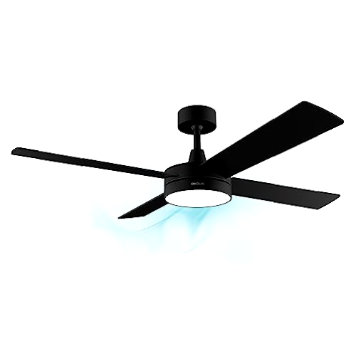 Cecotec Ventilador de Techo con Mando a Distancia, Temporizador y Luz LED Ventilador de techo EnergySilence Aero 5200 Line. 60 W, Motor de Cobre, 52