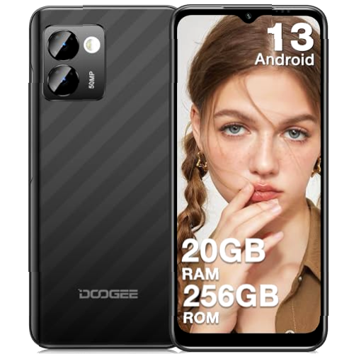 DOOGEE N50PRO Telefonos Moviles Libres Android 13, 20GB RAM+256GB ROM, Octa Core, 50MP AI Cámara, 4200mAh Batería 18W, 6,52 Pulgadas HD+, 1TB SD Smartphone Widevine L1, Huella Dactilar/GPS/WIFI-2024