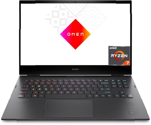 HP OMEN 16-c0047ns - Ordenador portátil de 16.1' Full HD (AMD Ryzen 7 5800H, 16GB RAM, 512GB SSD, 144 Hz, NVIDIA GeForce RTX 3050 Ti, Sin Sistema Operativo) Negro - Teclado QWERTY Español