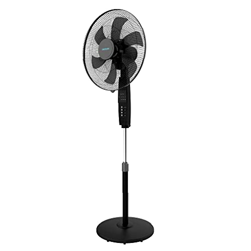 Cecotec Ventilador de Pie con Mando a Distancia y Temporizador EnergySilence 610 MaxFlow Control. 70 W, 18 Pulgadas (45 cm), 6 Aspas, Motor Cobre, 3 Velocidades, Oscilación 75º, Indicador LED