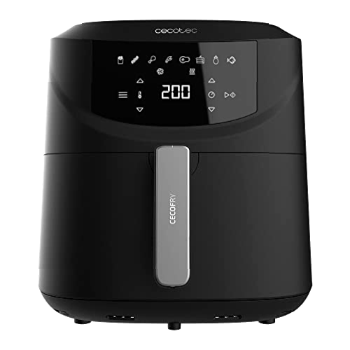 Cecotec Freidora sin Aceite de 7,6 L Aire Caliente Cecofry Absolute 7600. 2000 W, Digital y Compacta, Tecnología PerfectCook, Temperadura y Tiempo Regulable, Panel Táctil, 8 Modos